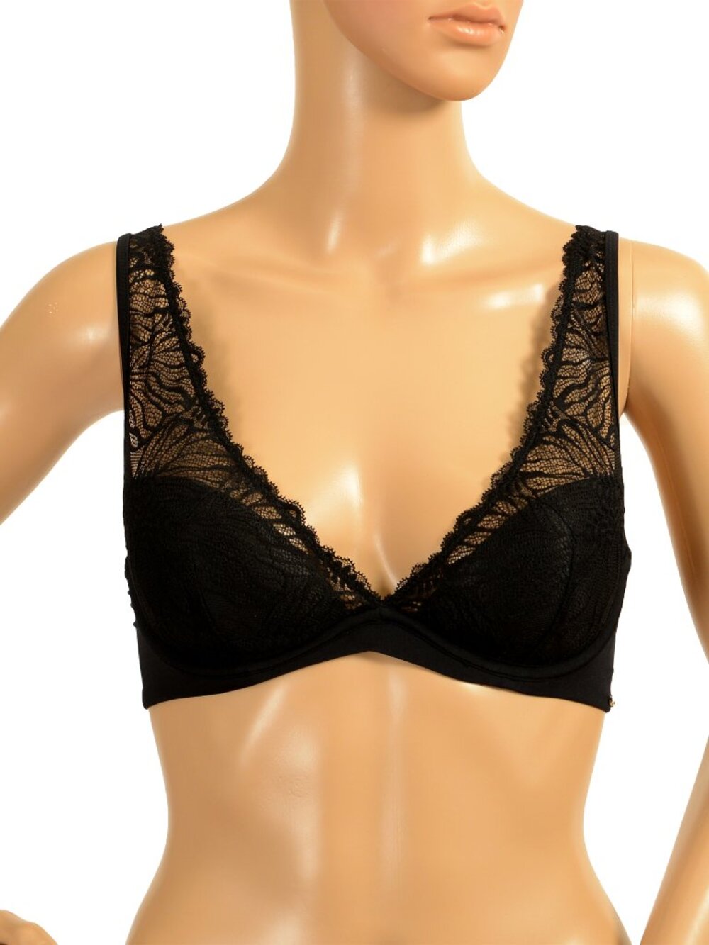 Hugo Boss Women's "UNDERWIRE BRA BIANCA" Lace Padded Balconette Bra US 32B IT 1B